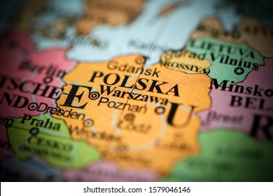 Warszawa. Europe On A Geography Map