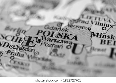 Warszawa. Europe On A Geography Map