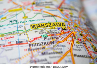 Warszawa On The Europe Map