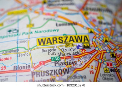 Warszawa On The Europe Map