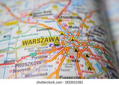 Warszawa On The Europe Map