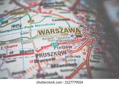 Warszawa On The Europe Map