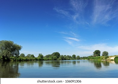 Warta River In Pyzdry. Poland