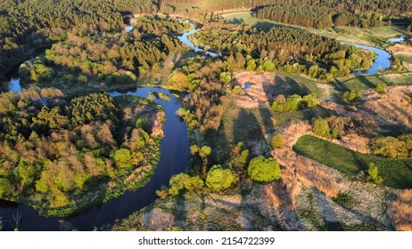 Warta River In Sunday Spring