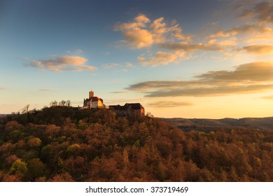 Wartburg Castle At Sunset