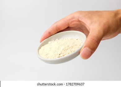 Wasabi Powder On White Background