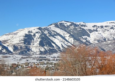 Wasatch Mountains In Utah In Winter	