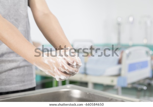 Wash hands to prevent germs,Nursing hand wash