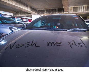 Wash Me Please On Dirty Car