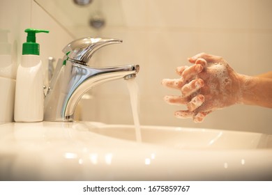 Wash Your Hands To Stop The Virus. It's Important To Wash Your Hands Thoroughly During The Epidemic