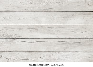 Washed White Wooden Planks, Wood Texture Background