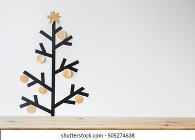 Washi tape christmas tree decoration. Christmas gifts. DIY. - Powered by Shutterstock