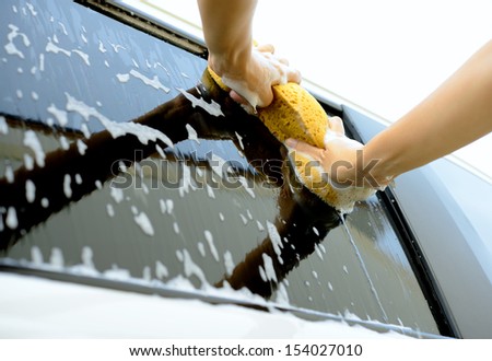 Washing a car