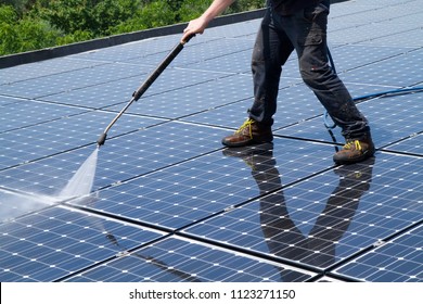 Washing And Cleaning Photovoltaic Panels