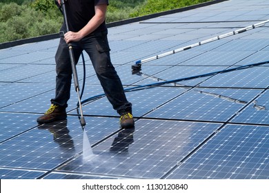 Washing And Cleaning Photovoltaic Panels