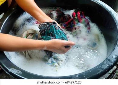 washing clothes