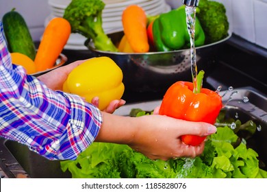 Washing Fruit And Vegetables To Remove Pesticides.