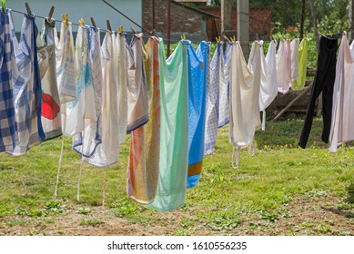 Washing Line Different Types Laundry Drying Stock Photo 1610556235 ...