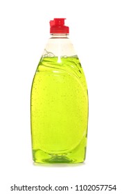 Washing Up Liquid On White Background