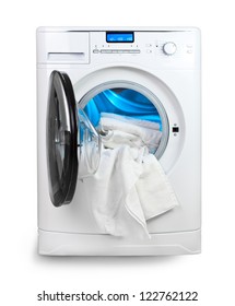  Washing Machine With  Open Door.