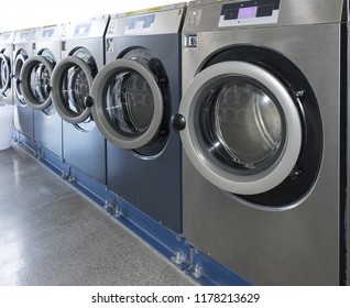 laundromat with extra large washing machines