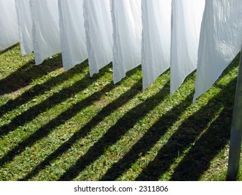 The washing is on the line