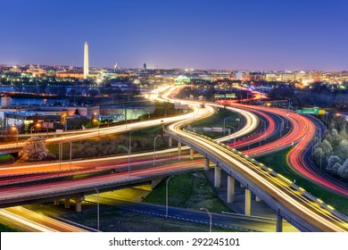 Washingon, DC, USA  Skyline At Night.