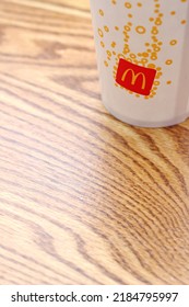 Washington - America, June 17 2022 : McDonald's logo on a McDonald's tumbler