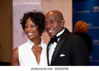 WASHINGTON - April 27:  Donald Driver And Wife Bettina Arrive At The White House Correspondents Dinner April 27, 2013 In Washington, DC