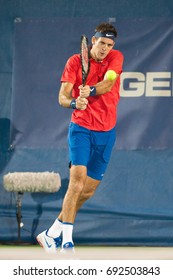 WASHINGTON – AUGUST 1: Juan Martin Del Potro (ARG) Defeats Lukas Lacko (SVK, Not Pictured) At The Citi Open Tennis Tournament On August 1, 2017 In Washington DC