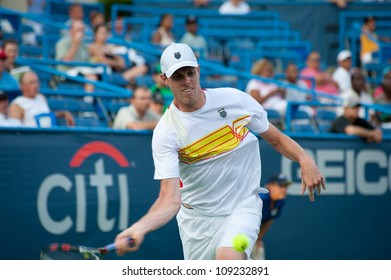 WASHINGTON - AUGUST 2: Sam Querrey (USA) Defeats Benjamin Becker (GER, Not Pictured) At The Citi Open Tennis Tournament On August 2, 2012 In Washington.