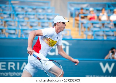 Washington - August 2: Sam Querrey (USA) Defeats Benjamin Becker (GER, Not Pictured) At The Citi Open Tennis Tournament On August 2, 2012 In Washington.