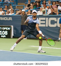 WASHINGTON - AUGUST 3:  Donald Young (USA) Defeats Tommy Haas (GER, Not Pictured) At The Citi Open Tennis Tournament On August 3, 2015 In Washington DC