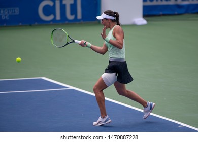 WASHINGTON – AUGUST 3: Jessica Pegula (USA) Defeats Anna Kalinskaya (RUS, Not Pictured) At The Citi Open Tennis Tournament On August 3, 2019 In Washington DC