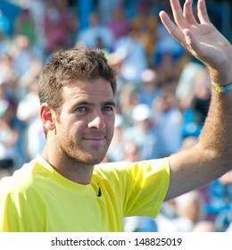 WASHINGTON - AUGUST  4, 2013:  Juan Martin Del Potro (ARG) After Taking The Title Of  Mens Singles Champion Of The Citi Open Tennis Tournament On August 4, 2013 In Washington