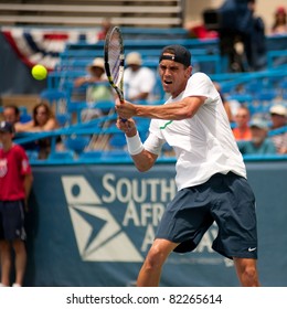 WASHINGTON - AUGUST 4: American Ryan Sweeting Falls To Top Seed Gael Monfils (FRA, Not Pictured) At The Legg Mason Tennis Classic On August 4, 2011 In Washington.