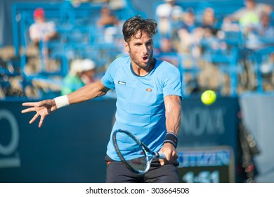 WASHINGTON - AUGUST 5: Feliciano Lopez (ESP) Defeats Lleyton Hewitt (AUS, Not Pictured) At The Citi Open Tennis Tournament On August 5, 2015 In Washington DC

