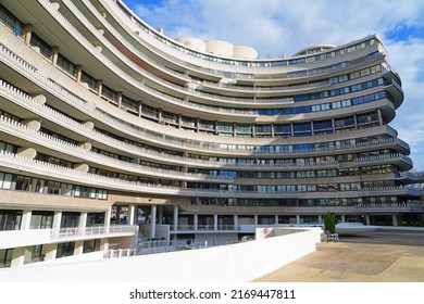 WASHINGTON, DC -25 MAR 2022- View Of The Watergate Building Complex In Washington DC, Famous For The Nixon Scandal.