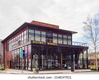 Washington DC, APR 1 2022 - Overcast View Of Modern District Winery