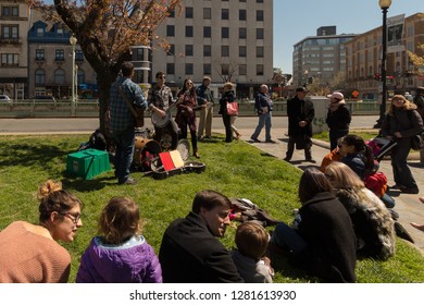 Washington, DC - April 10, 2016 - Farmers Market Dupont Circle In Spring