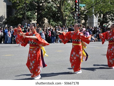 WASHINGTON, D.C. - APRIL 10: Participants Of Parade Of Tamagawa University From Tokyo In The National Cherry Blossom Festival Parade April 10, 2010 In Washington, D.C.