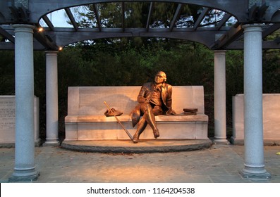 WASHINGTON, D.C. – APRIL 16: The George Mason Memorial Honors George Mason, Author Of The Virginia Declaration Of Rights That Inspired The U.S. Bill Of Rights April 16, 2018 In Washington, D.C.