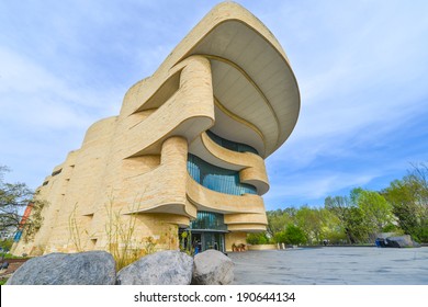 WASHINGTON, DC - APRIL 21, 2014: The National Museum Of The American Indian. The Museum Is Dedicated To The Life, Languages, Literature, History, And Arts Of The Native Americans.