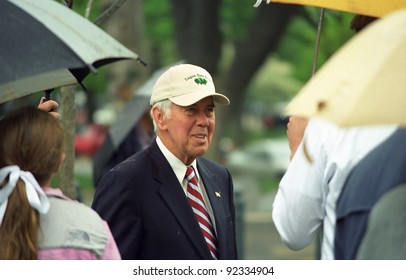 WASHINGTON, DC - APRIL 29: Senator Richard Lugar At A Tree Planting Ceremony On The Grounds Of The Capitol In Washington, DC On April 29, 2005. Lugar, Republican Of Indiana, Was First Elected In 1977.