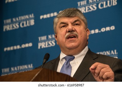 WASHINGTON, DC - April 4, 2017: AFL-CIO President Richard Trumka Speaks To A Luncheon At The National Press Club