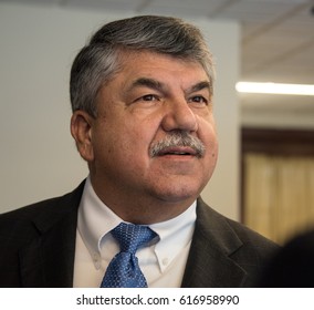 WASHINGTON, DC - April 4, 2017: AFL-CIO President Richard Trumka Speaks To A Luncheon At The National Press Club