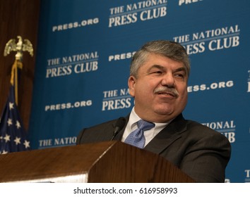 WASHINGTON, DC - April 4, 2017: AFL-CIO President Richard Trumka Speaks To A Luncheon At The National Press Club