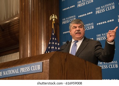 WASHINGTON, DC - April 4, 2017: AFL-CIO President Richard Trumka Speaks To A Luncheon At The National Press Club