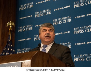 WASHINGTON, DC - April 4, 2017: AFL-CIO President Richard Trumka Speaks To A Luncheon At The National Press Club