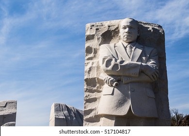 WASHINGTON, D.C. - APRIL 6, 2014: The Martin Luther King, Jr., Sculpture And Memorial In West Potomac Park, Honoring The Civil Rights Activist. 